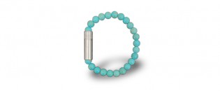 Les Fines Lames Punch Bracelet solo steel Turquoise