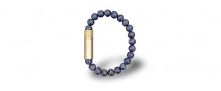 Les Fines Lames Punch Bracelet solo Gold Lapis Lazuli