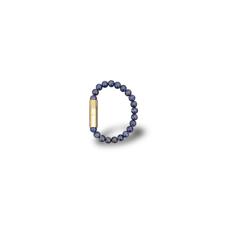 Les Fines Lames Punch Bracelet solo Gold Lapis Lazuli