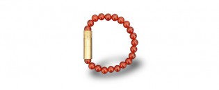 Les Fines Lames Punch Bracelet solo Gold Carneliane