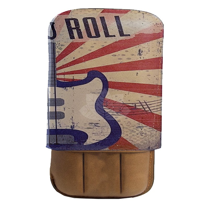 Cigar case Recife - 3 cigars - Rock'n'Roll
